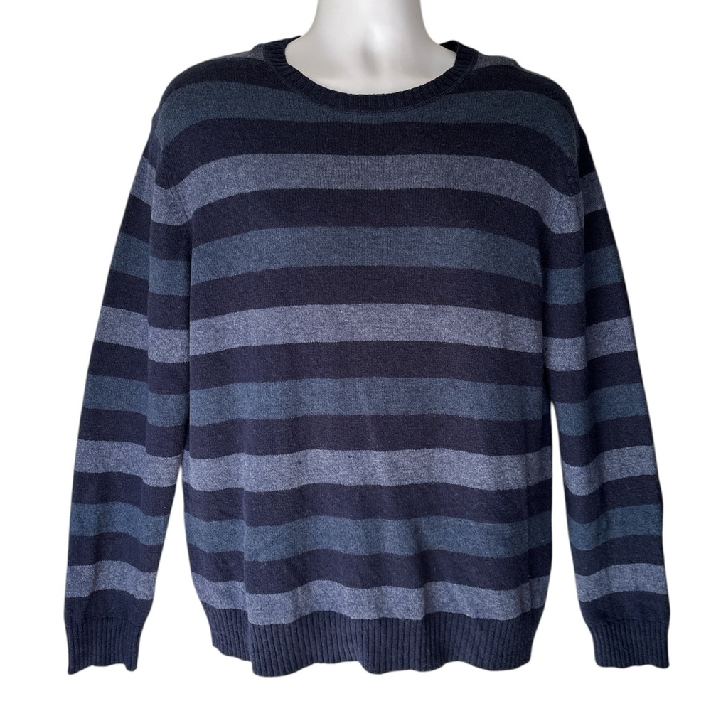 GAP Men's Classic Striped Pattern Crewneck Soft Knit Pullover Sweater Size L